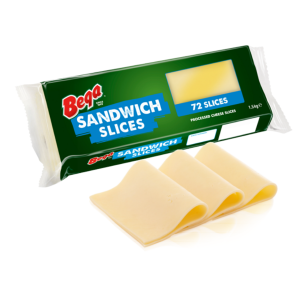 CHEESE SLICES – BEGA 1.5KG SANDWICH SLICE 72PC