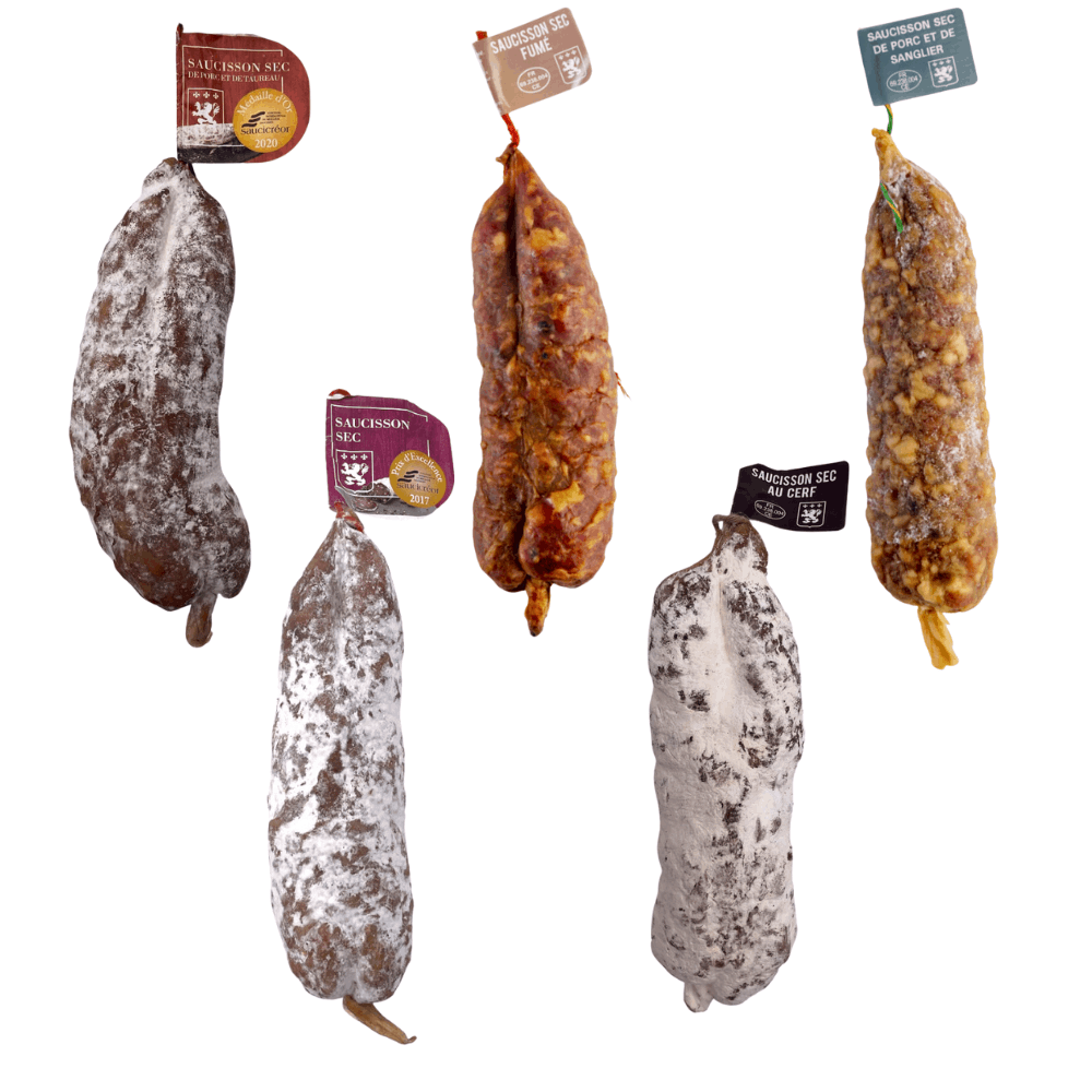 Butcher’s Saucisson Selection x 5 (Bull, Pork, Smoked, Venison, Wild Boar) - Image 2