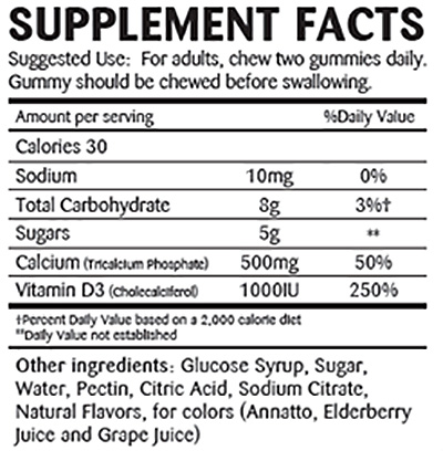 Amerix Calcium + D3 Adult Gummies - Image 3