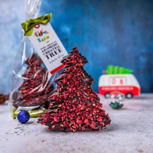 Cocoa Loco Organic Dark Chocolate & Raspberry Christmas Tree 150g *Reduced To Clear
