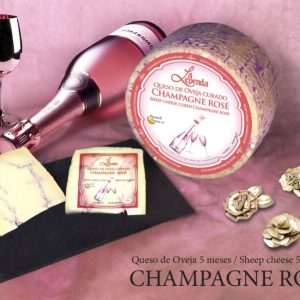 Manchego Style Pure Sheep Cheese with Champagne Rose