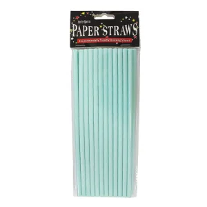 Paper Straws Light Blue Pack of 25