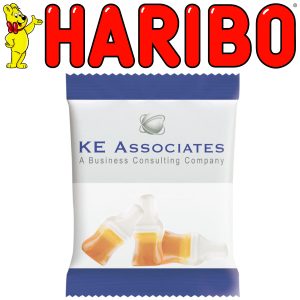 Promotional Haribo Cola Bottles in Customised Bag