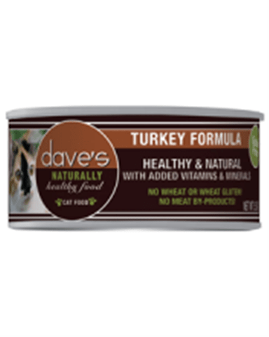 Dave's Naturally Healthy Grain Free Turkey Canned Food for Adult Cats - Image 2